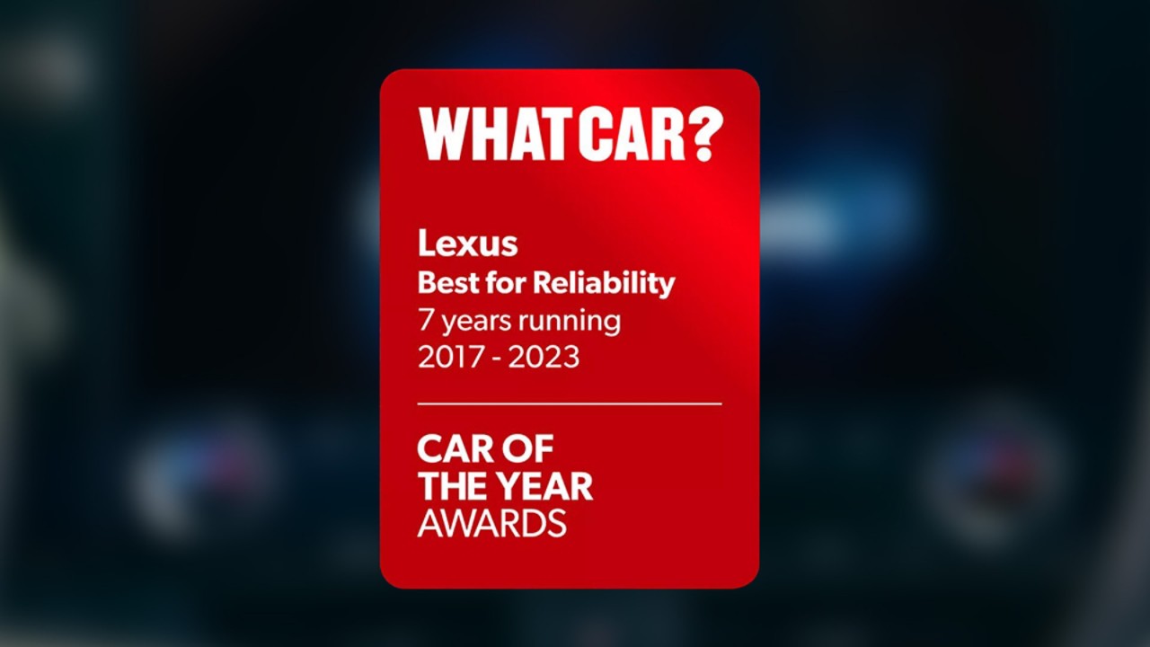 What Car? Car of the year awards - Lexus Best for Reliability 2017-2023
